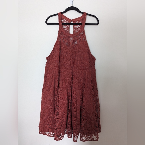 Torrid Halter Lace Skater Dress - Picture 2 of 7